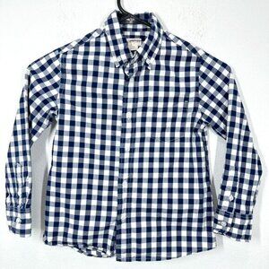 J. Crew Kids' Crewcuts long-sleeve flex patterned washed shirt Size 4-5 Casual